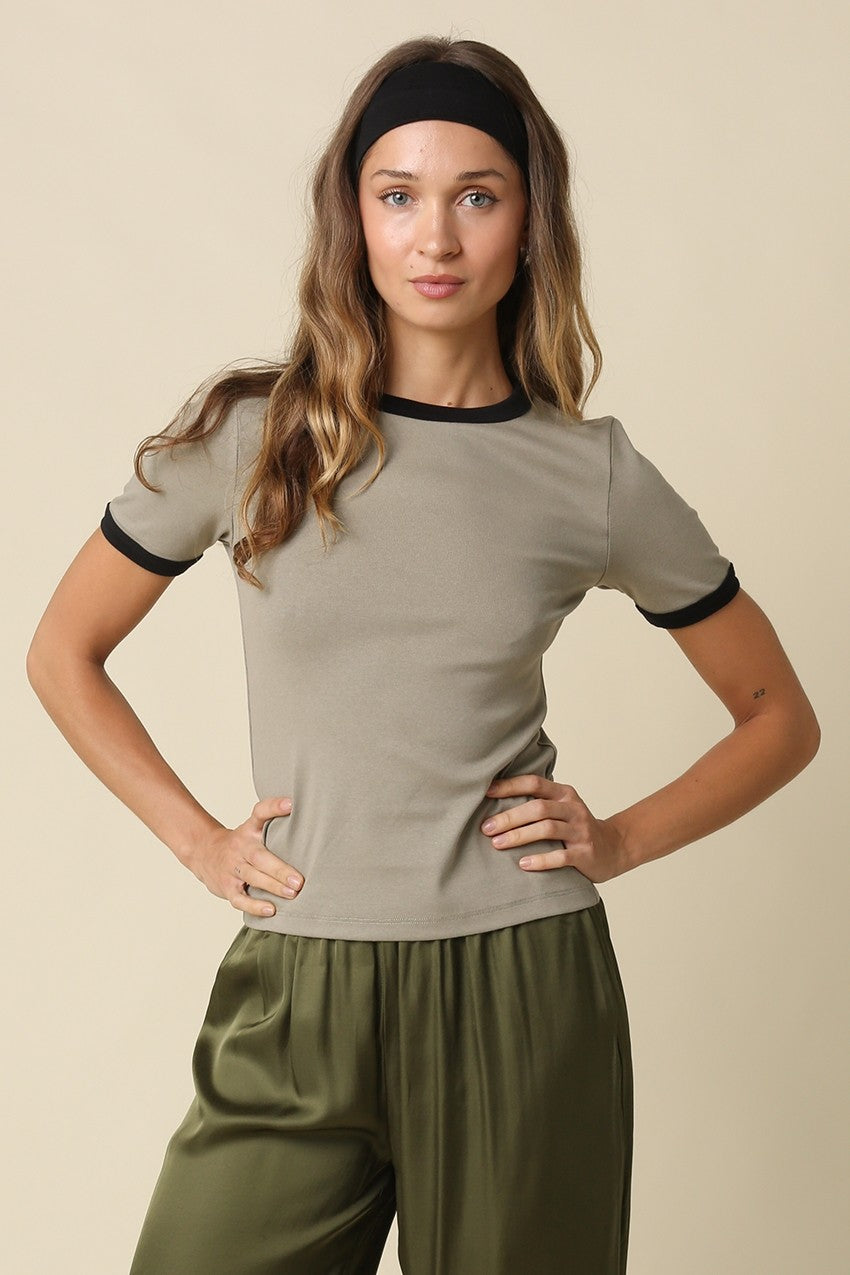 Contrast Trim Baby Tee