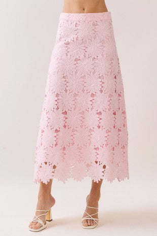 Floral Lace Maxi Skirt