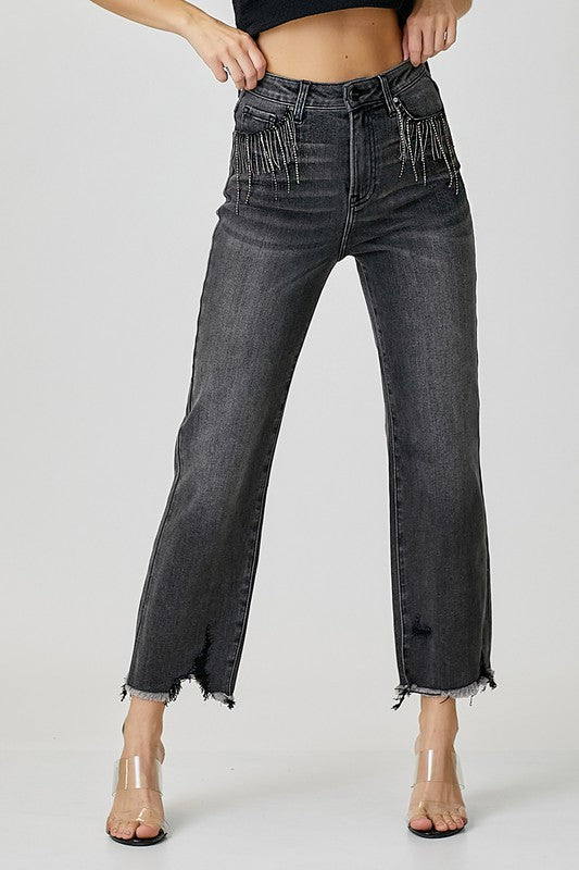 High Rise Straight Jeans