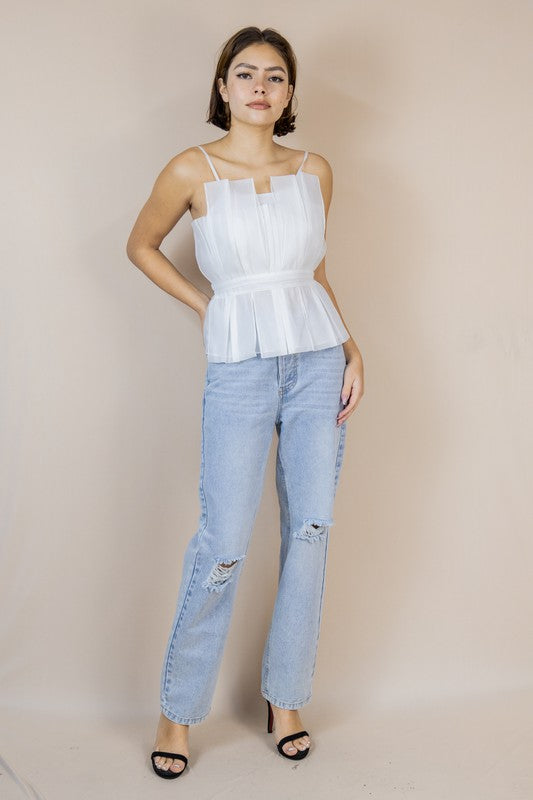 Square Pleated Top